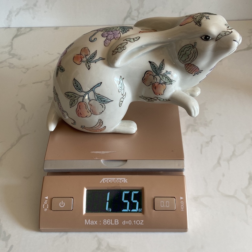 Ceramic Bunny Rabbit with Fruit design - Picture 7 of 7
